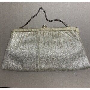 HL USA Vintage Evening Clutch Purse Hand Bag With Gold Chain